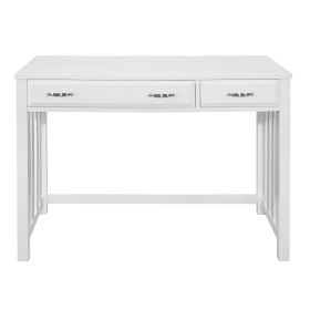 1pc Modern Traditional Desk with 2 Drawers