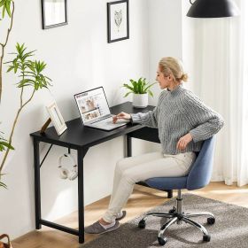 Modern Style Wooden Office Desk with Storage, Black