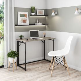 Techni Mobili Space Saving Folding Desk, Gray