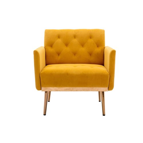 Chair; Leisure Single Sofa with Rose Golden Feet
